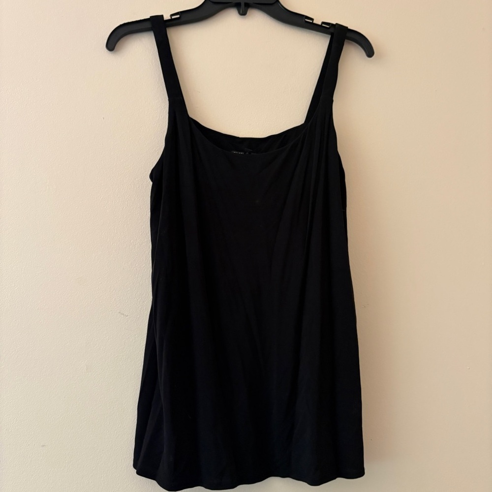 Eileen Fisher Black Sleeveless Layering Tank Top Petite Large PL